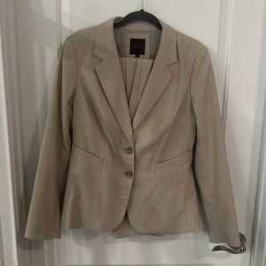 The Limited Collection Tan Pant Suit sz 10 jacket and 10R pants